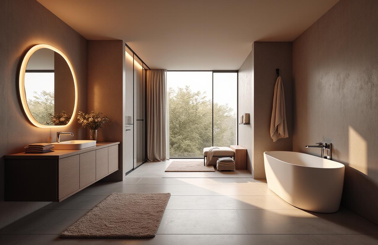A luxurious and modern bathroom designed by AquaVista Sanitary